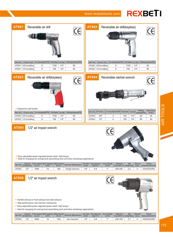 reversible air drill reversible ratchet wrench air impact wrench WHOLESALE OEM ODM