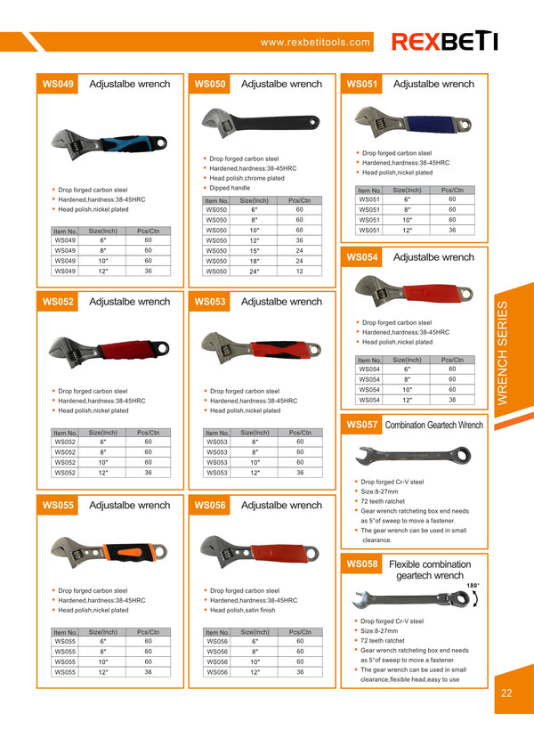 adjustable wrench geartech wrench combination wrench flexible wrench WHOLESALE OEM ODM