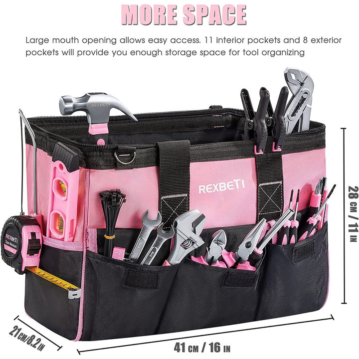 16-20 Inch Close Top Wide Mouth Storage Tool Bag - | Home Upgrader