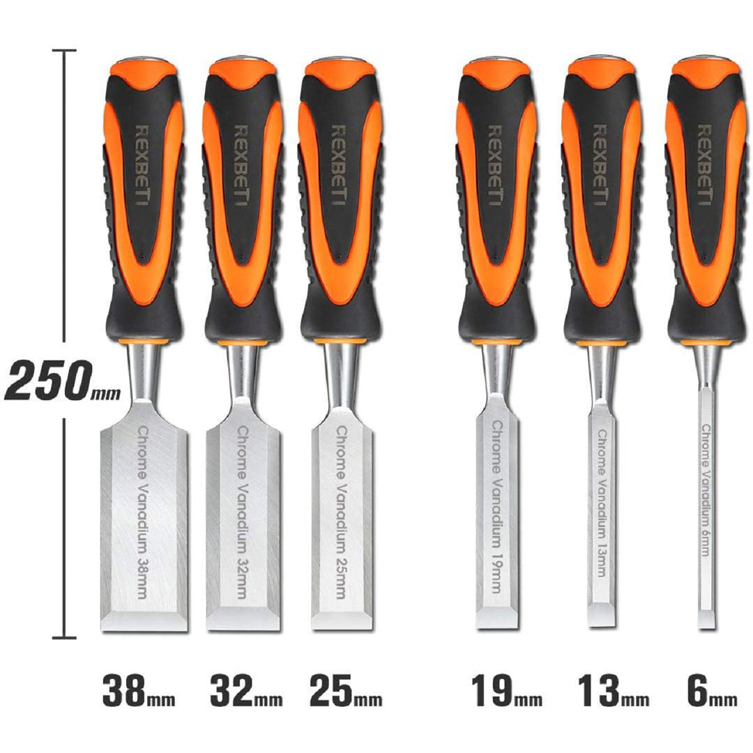 REXBETI 10pc Premium Wood Chisel Set