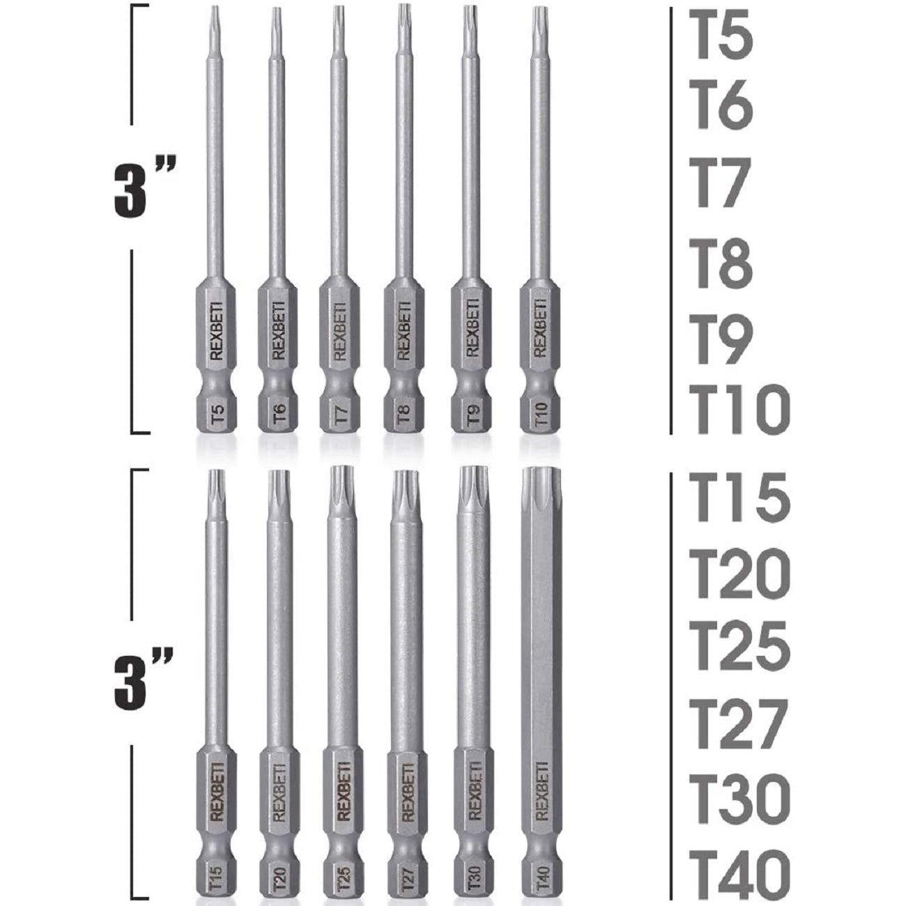 REXBETI 12 Piece Slotted Phillips Screwdriver Bit Set, 1/4 Inch Hex Shank  S2 Steel Magnetic 3 Inch Long Drill Bits (Slotted Set) - Yahoo Shopping