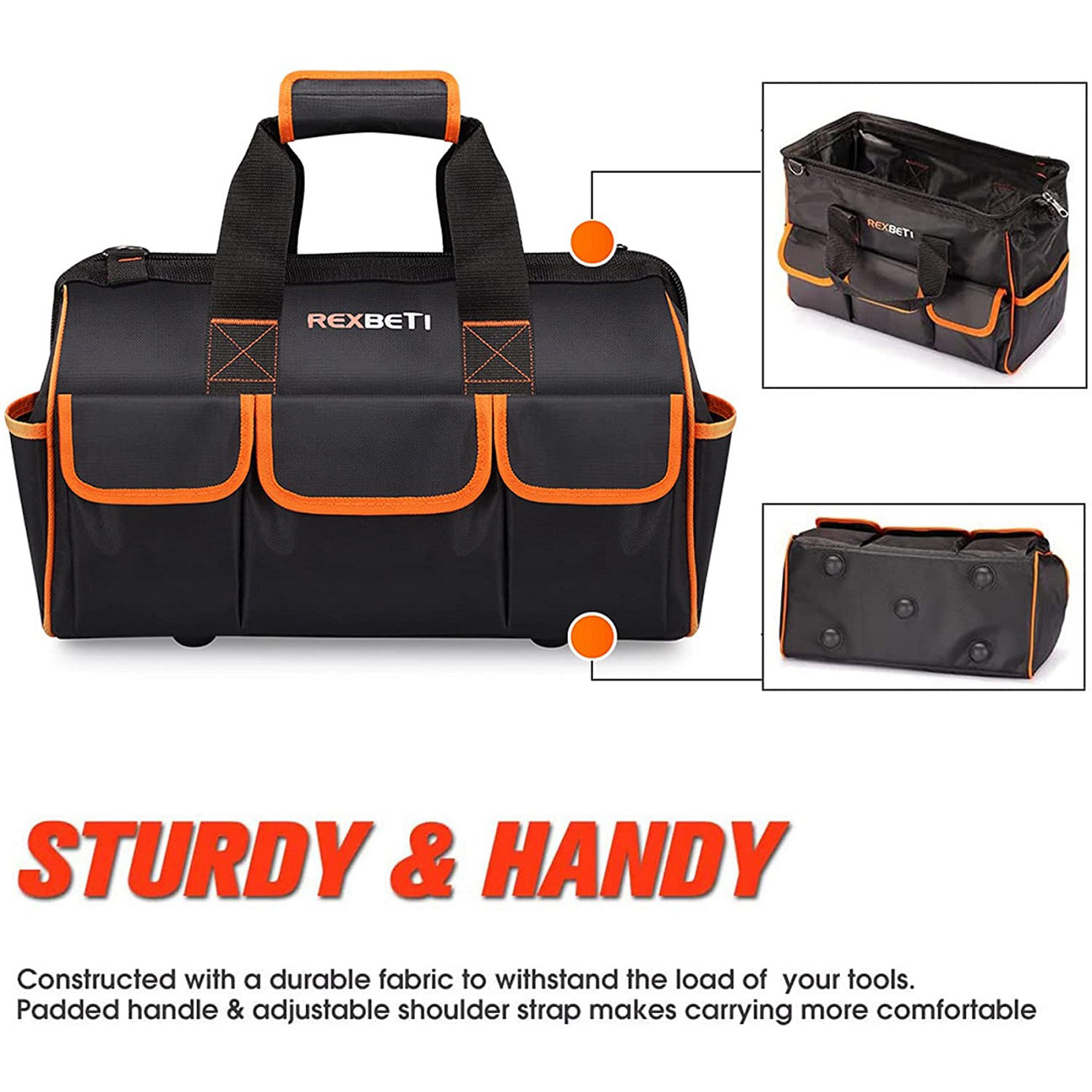 REXBETI 219-Piece Premium Tool Kit with 16 inch Tool Bag, Steel Home R