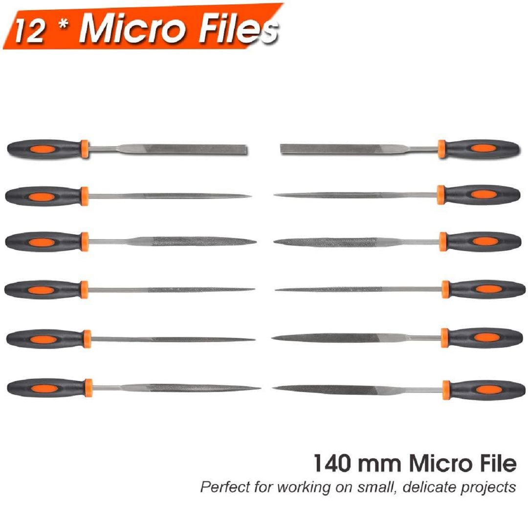 REXBETI 25Pcs Premium Grade T12 Drop Forged Alloy Steel File Set