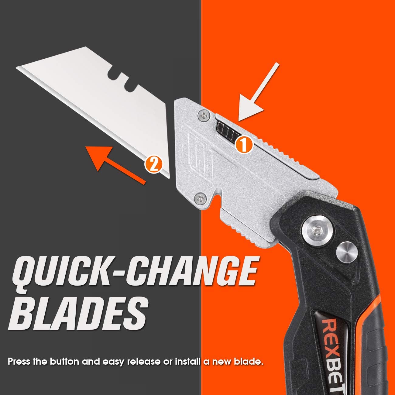 REXBETI 6 Pack Retractable Folding Utility Knife
