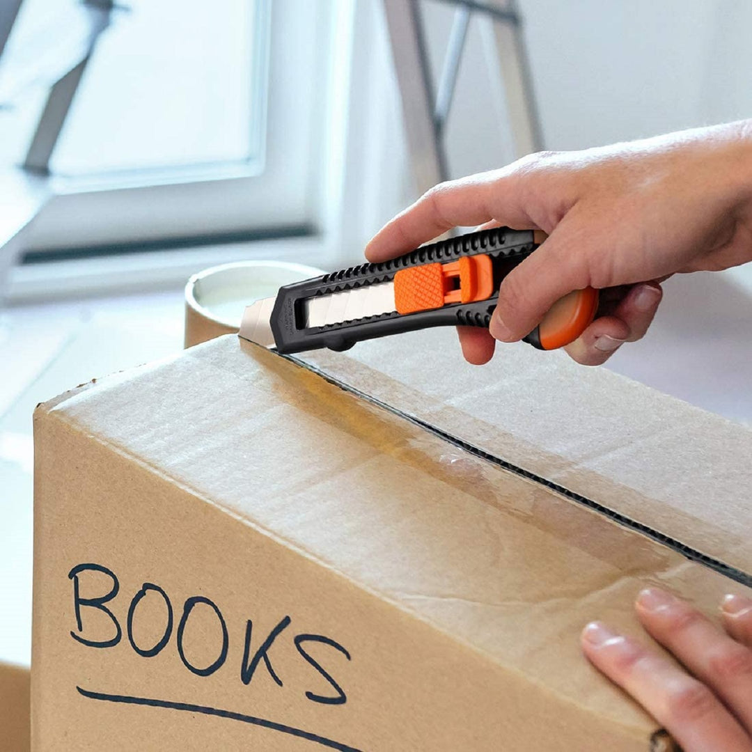 REXBETI 12-Pack Razor Blade Utility Knife Retractable Box Cutter