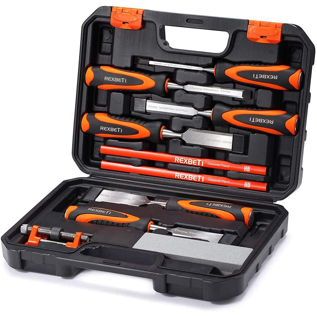 REXBETI 10pc Premium Wood Chisel Set