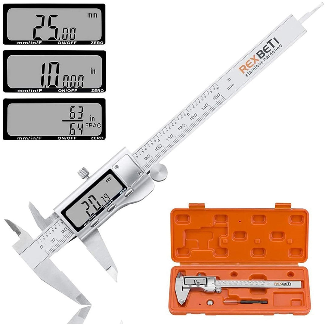 Digital Caliper, IP54 Waterproof 3-Batteries&Extra Cover Digital Caliper, IP54 Waterproof 3-Batteries&Extra Cover