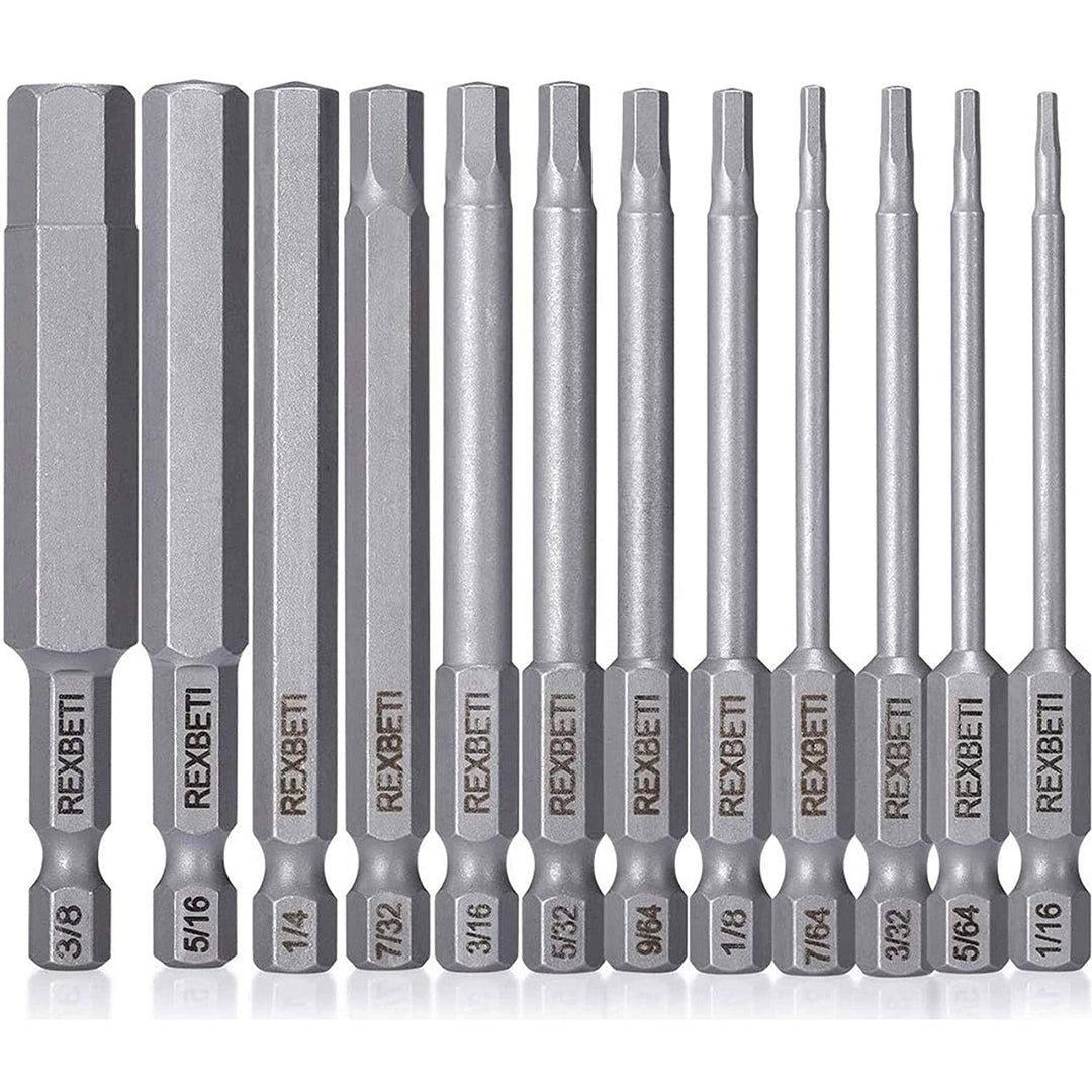 REXBETI Hex Head Allen Wrench Screwdriver Bit Set